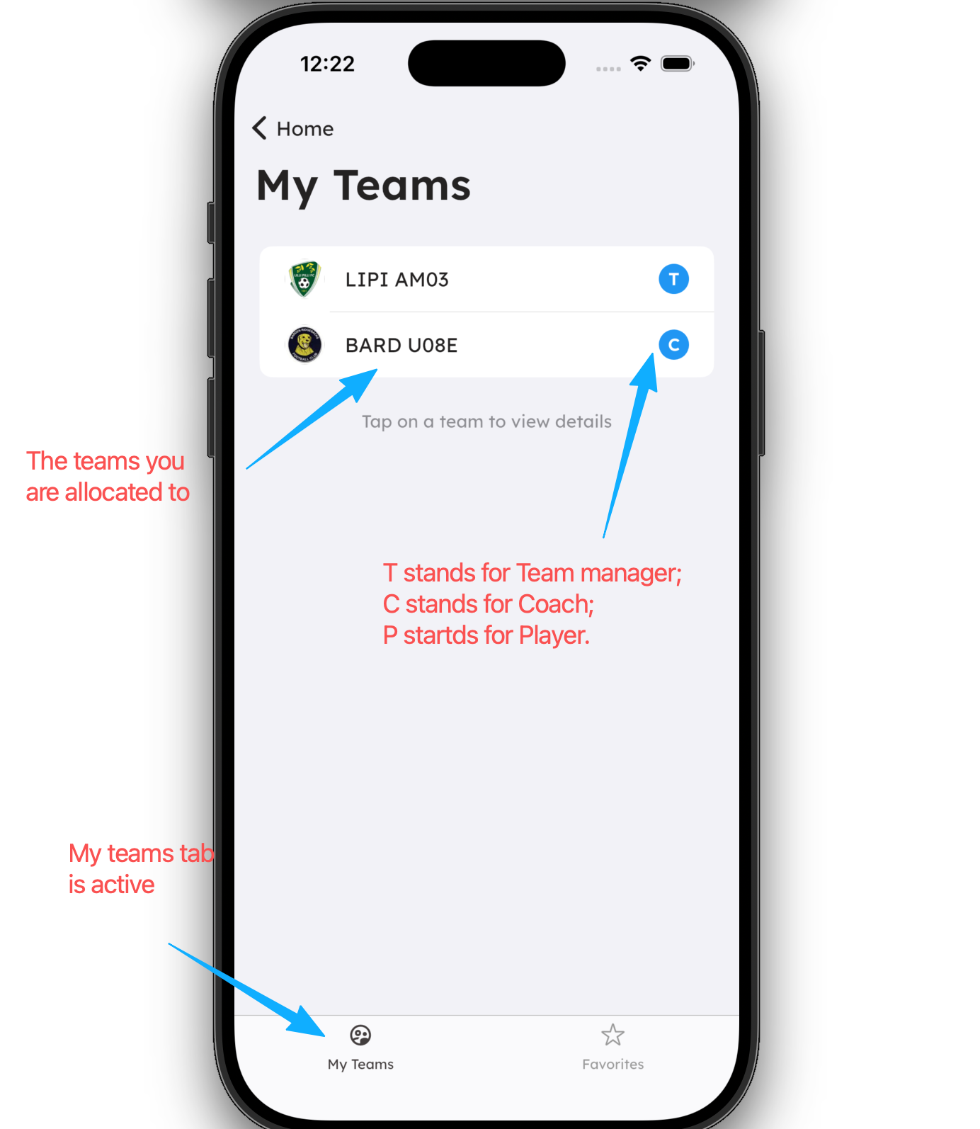 My teams screen